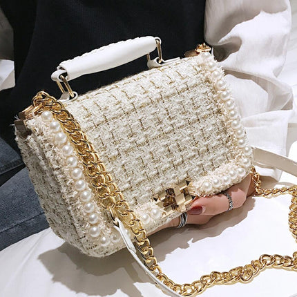 Winter Fashion Pearl Shoulder Bag - Wnkrs