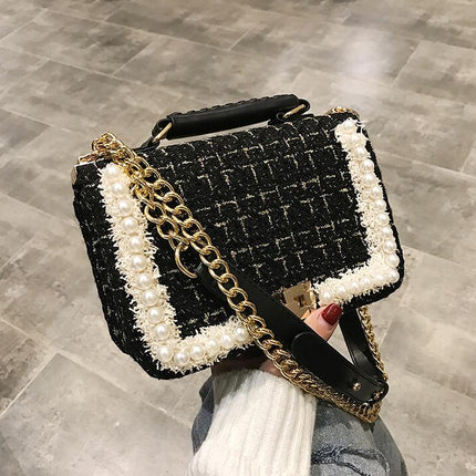 Winter Fashion Pearl Shoulder Bag - Wnkrs
