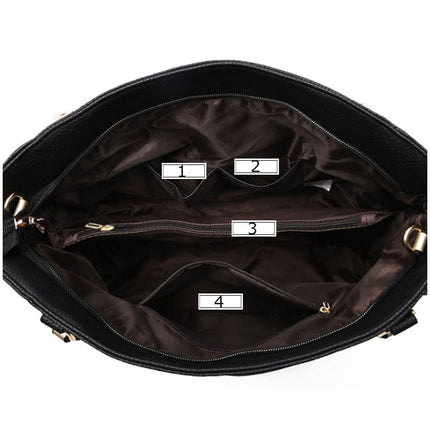 Casual Elegant Large Capacity PU Leather Women's Handbag - Wnkrs