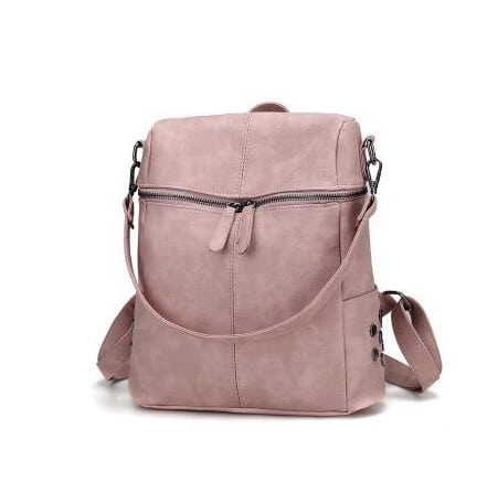 Trendy Women's Multifunctional Solid Color Backpack