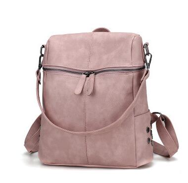 Trendy Women's Multifunctional Solid Color Backpack - Wnkrs