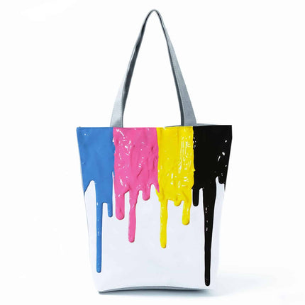 Women's Beach Printed Canvas Handbags - Wnkrs