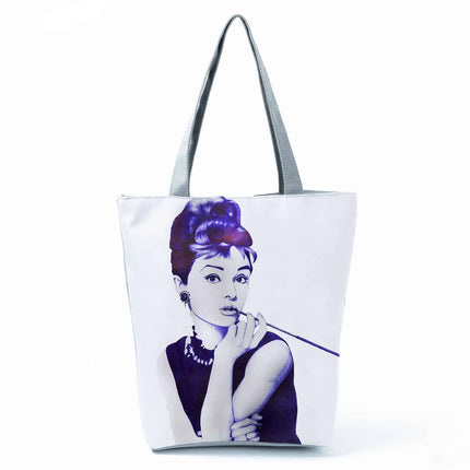 Women's Beach Printed Canvas Handbags - Wnkrs