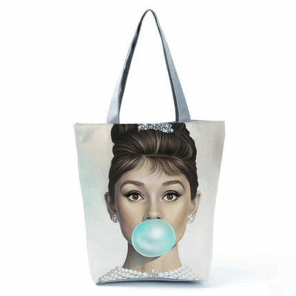 Women's Beach Printed Canvas Handbags - Wnkrs