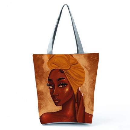 Women's Beach Printed Canvas Handbags - Wnkrs