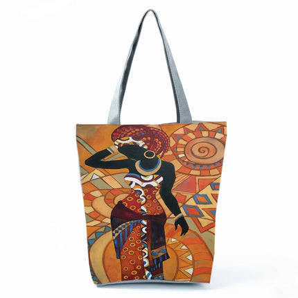 Women's Beach Printed Canvas Handbags - Wnkrs