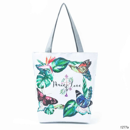 Women's Beach Printed Canvas Handbags - Wnkrs