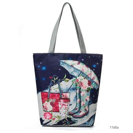 Women's Beach Printed Canvas Handbags - Wnkrs