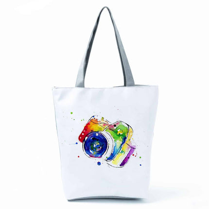 Women's Beach Printed Canvas Handbags - Wnkrs
