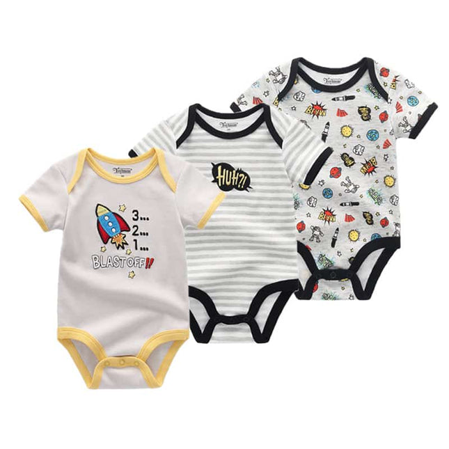 Babies Printed Bodysuit Set 3 Pcs - Wnkrs