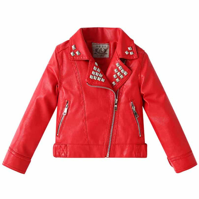 Studded Leather Jacket for Girls - Wnkrs