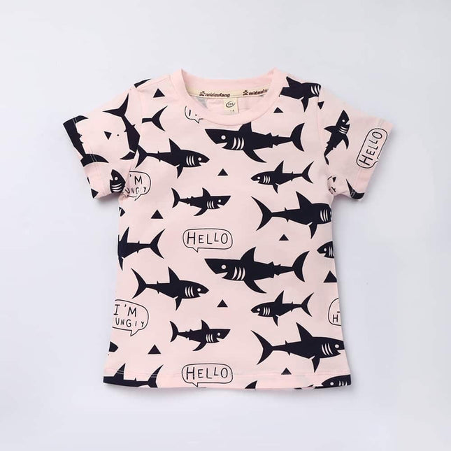 Shark Patterned T-Shirt for Girls - Wnkrs
