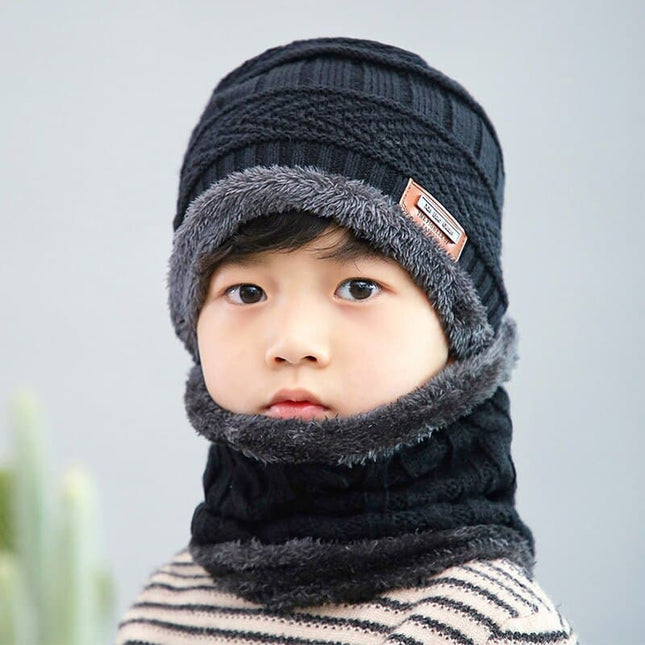 Boys Knitted Hat with Scarf - Wnkrs