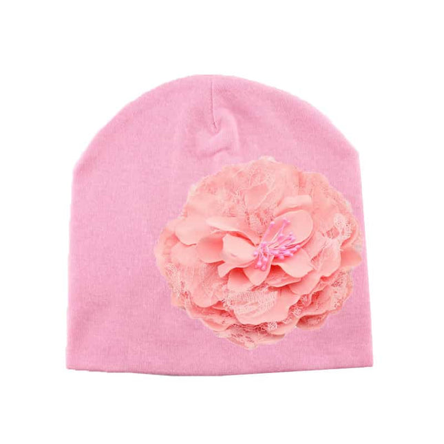 Baby's Cotton Hat With Flower - Wnkrs