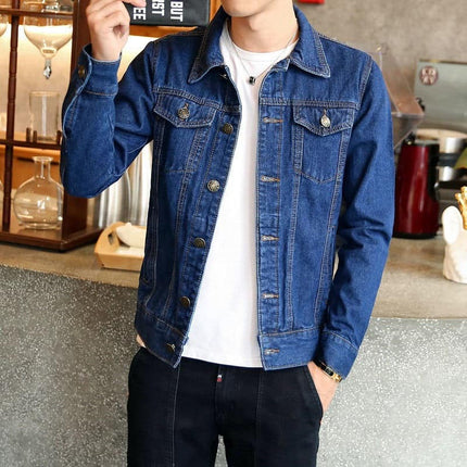 Men's Casual Slim Denim Jacket - Wnkrs