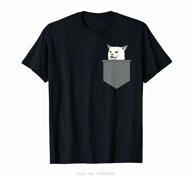 Confused Cat Meme Printed T-Shirt - Wnkrs