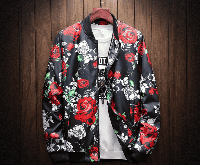 Men's Flower Patterned Jacket - Wnkrs