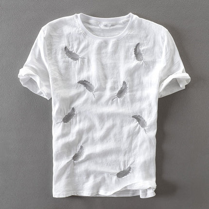 Cotton Men's T-shirt with Embroidery - Wnkrs