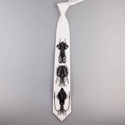 Men's Black and White Graphic Neck Tie - Wnkrs