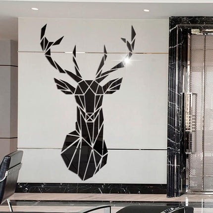 3D Mirror Deer Wall Sticker - wnkrs