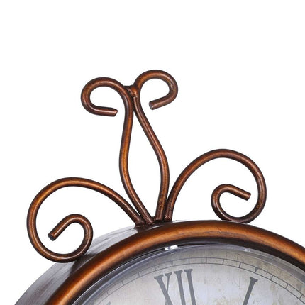 Antique Style Bronze Iron Table Clock - Wnkrs