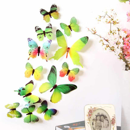 3D Rainbow Butterflies PVC Wall Stickers Set - wnkrs