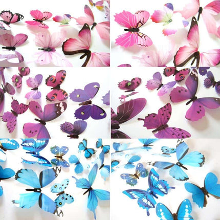 3D Rainbow Butterflies PVC Wall Stickers Set - wnkrs