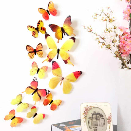 3D Rainbow Butterflies PVC Wall Stickers Set - wnkrs