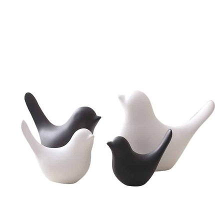 Abstract Ceramic Bird Figurines Pair - wnkrs