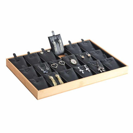 Bamboo and Leather Jewelry Display Organizer - Wnkrs