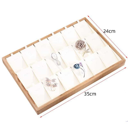 Bamboo and Leather Jewelry Display Organizer - Wnkrs