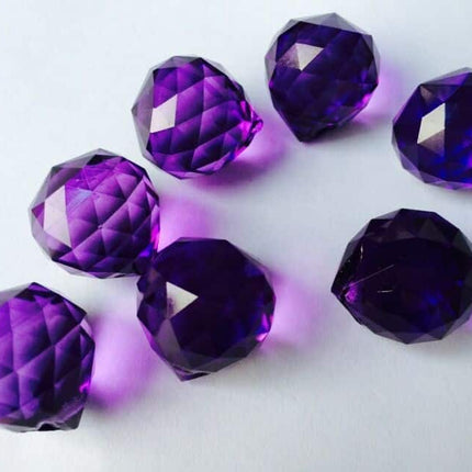 Purple Faceted Glass Prisms Set - wnkrs