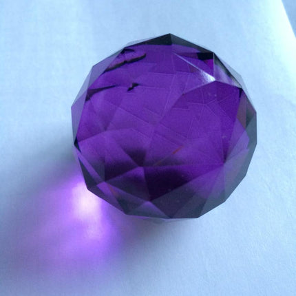 Purple Faceted Glass Prisms Set - wnkrs