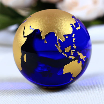6 cm Blue Earth Planet Crystal Ball - wnkrs