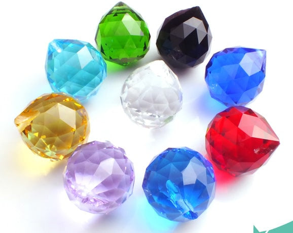 Colorful Faceted Crystal Prisms Set - wnkrs