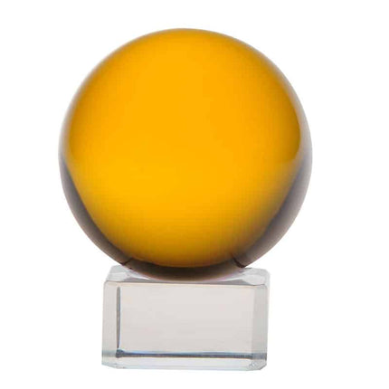 Amber Color Glass Crystal Ball - Wnkrs