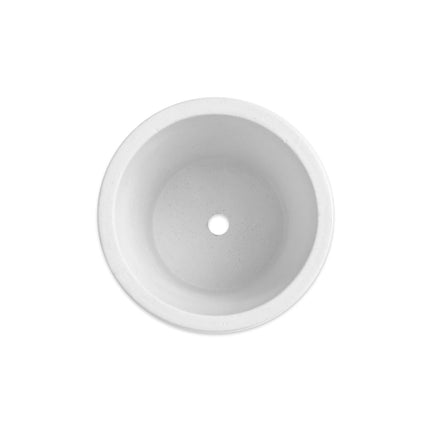 Round White Ceramic Planter - wnkrs