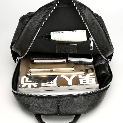 Plaid Men's Genuine Leather Backpack - Wnkrs