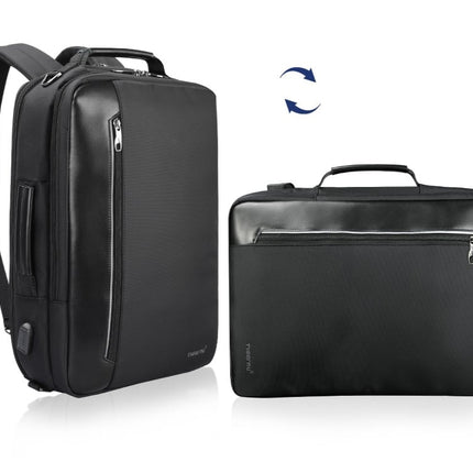 Men's 3 in 1 Leather Detail Laptop Backpack - Wnkrs