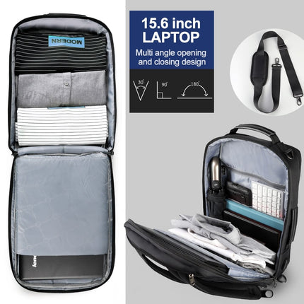 Men's 3 in 1 Leather Detail Laptop Backpack - Wnkrs