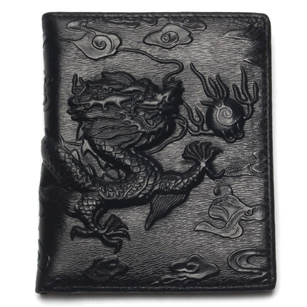 Chinese Dragon Patterned Genuine Leather Men's Wallet - Wnkrs
