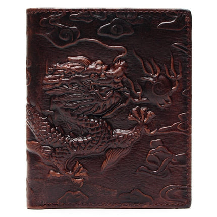 Chinese Dragon Patterned Genuine Leather Men's Wallet - Wnkrs