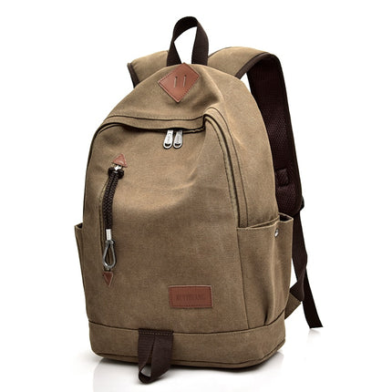 Casual Solid Men's Canvas Laptop Backpack - Wnkrs