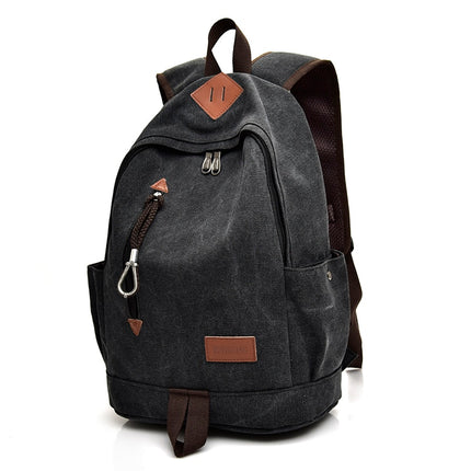 Casual Solid Men's Canvas Laptop Backpack - Wnkrs
