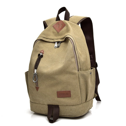 Casual Solid Men's Canvas Laptop Backpack - Wnkrs