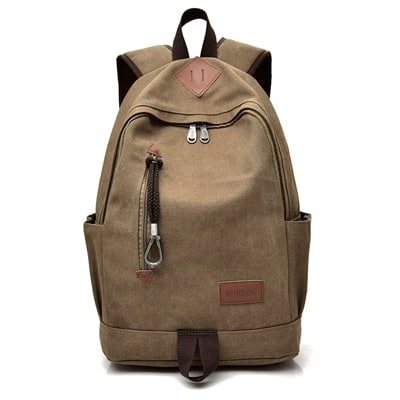 Casual Solid Men's Canvas Laptop Backpack - Wnkrs