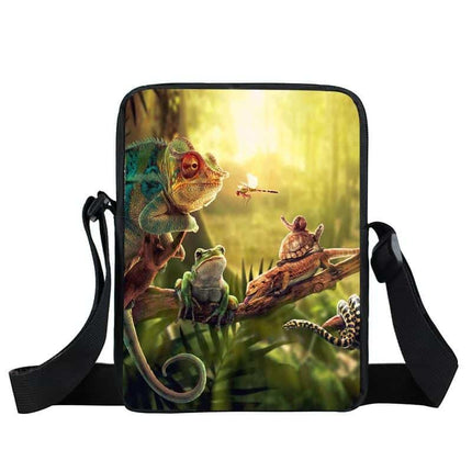 Messenger Bag With Frog Print - Wnkrs