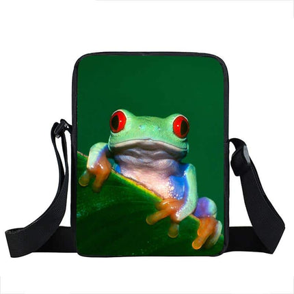 Messenger Bag With Frog Print - Wnkrs