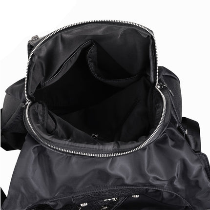 Fashion Skull PU Leather Backpack with Hood - Wnkrs