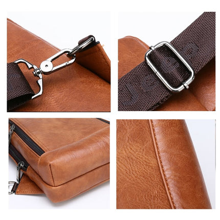 Men's Leather Sling Bag with Wallet - Wnkrs